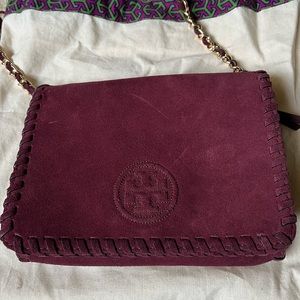 Tory Burch suede cross body bag